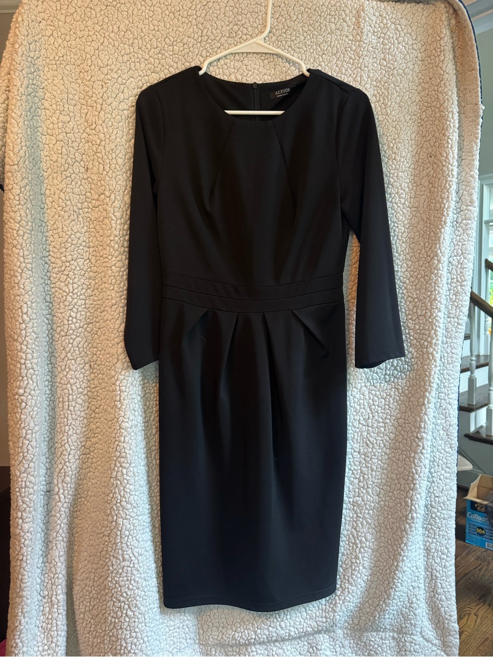 Black Long Sleeve Sheath Dress